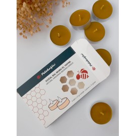 Petekoğlu (6 Pieces) Tealight Candle Natural Honeycomb Wax candle Standard Size, Yellow