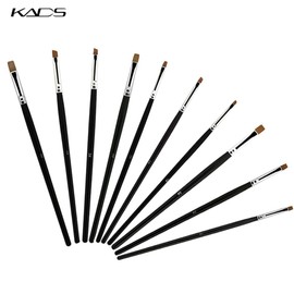 KADS 10pcs/set Gel Brush Set, Acrylic Brushes, Nail Art Dedicated Brushes, Nail Brush Set