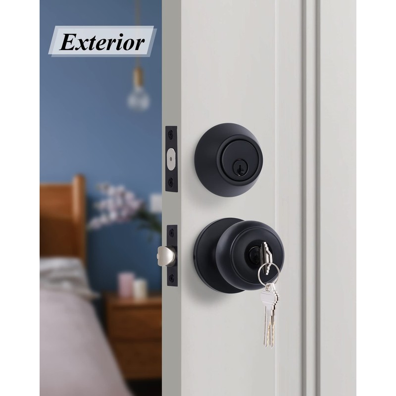 GITRANG All Keyed Identical Deadbolt Door knob Single Cylinder Deadbolt