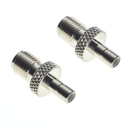 SMB Female to SMA Female Adapter - 50 Ohm Nickel Plated Coaxial Adapter Coax Female Male F/F Kit Antenna Kit For Sirius XM Satellite Radio DAB - 2 Pieces