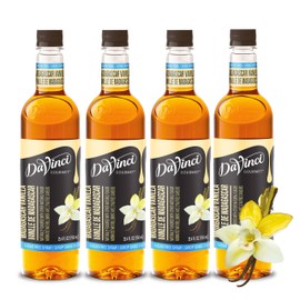 DaVinci Gourmet Sugar-Free Madagascar Vanilla Syrup, 25.4 Fluid Ounce (Pack of 4)