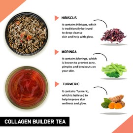 TEACURRY Collagen Tea (1 Month Pack, 30 Tea Bags) - Healthy Bright Looking Skin - Herbal Tea - All Natural Caffeine Free