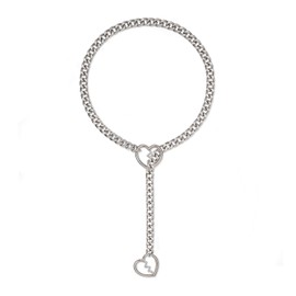 ADEMISHIA Women Broken Heart O Ring Punk Gothic Heartbreaker Cuban Link Chain Choker Adjustable Gold Lariat Y Necklace, Zinc, No