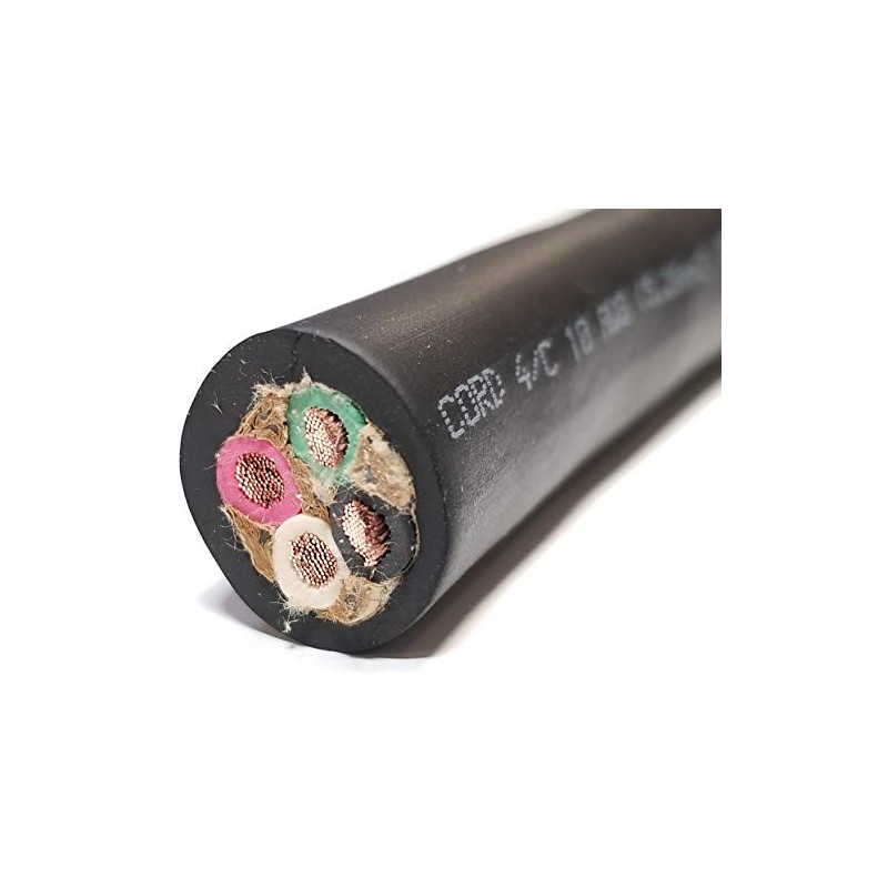 SOOW 10/4 Bulk Cable - SOOW Jacket, 25 Amps, 4