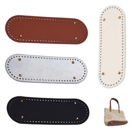 Dfuqanb Pack of 4 Knitting Crochet PU Bag Base (26.5 x 8 cm), Basket Base Faux Leather, Crochet Bag, Crochet, Bag Bottom, for Crochet Bag, Knitting Bag, Shoulder Bag (26.5 x 8 cm)