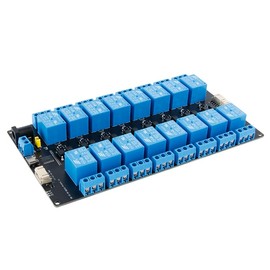 JESSINIE 16 Channel 5V Relay Module with Optocoupler Isolation 10A IIC Expandable Isolation Driver Relay Board XL9535-K16V5