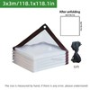 Transparent Waterproof PE Tarp with Reinforced Edges & Grommets