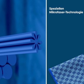 Silva Premium Mikrofasertücher 2er Set – Kratzfreies Scheuertuch für hartnäckigen Schmutz & Fett – Hohe Saugfähigkeit (20-fache Saugkraft) – Sicher für Teflon-Pfannen, langlebig (30x30 cm)