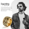 Flongo Men's Thumb Ring, Stainless Steel Ring, Large Hip Hop,