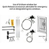 WB-QR/Window Bar Quick Release Kit,Black