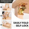 Spiglamm 4 Pack Folding Brackets, Self-Lock Hinge with Screws for