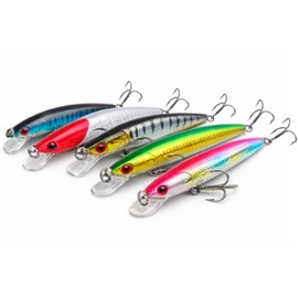 Night Army Fishing Tackle 8.5g Floating Minnow 5 Colors Lure Set Black Bass Sea Bass Catfish Snakehead