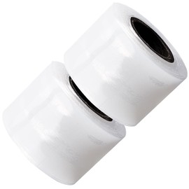 CREATCABIN 2 Rolls Stretch Wrap Film 4cmx400m Shrink Wrap Stretch Film Durable Plastic Shrink Film Shrink Wrap Roll Heavy Duty Stretch Wrap Film for Cosmetics Travel Packaging Moving Transparent