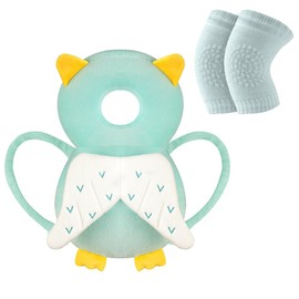 Vicloon Baby Head Protector, Adjustable Baby Head Protection Safety Pad Backpack, Protection Safety Pads for Baby Learning Walking Crawling, Plush Owl