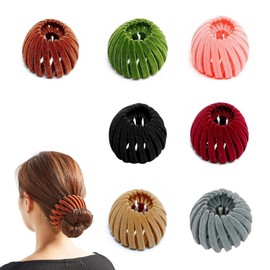 LINTRA Vogelnest Haarspangen Set, 7 Stück Vogelnest Haarspangen, Haarklammern für Damen, mit Rutschfester Konstruktion, für Feines Haar, Dünnes Haar und Dichtes Haar