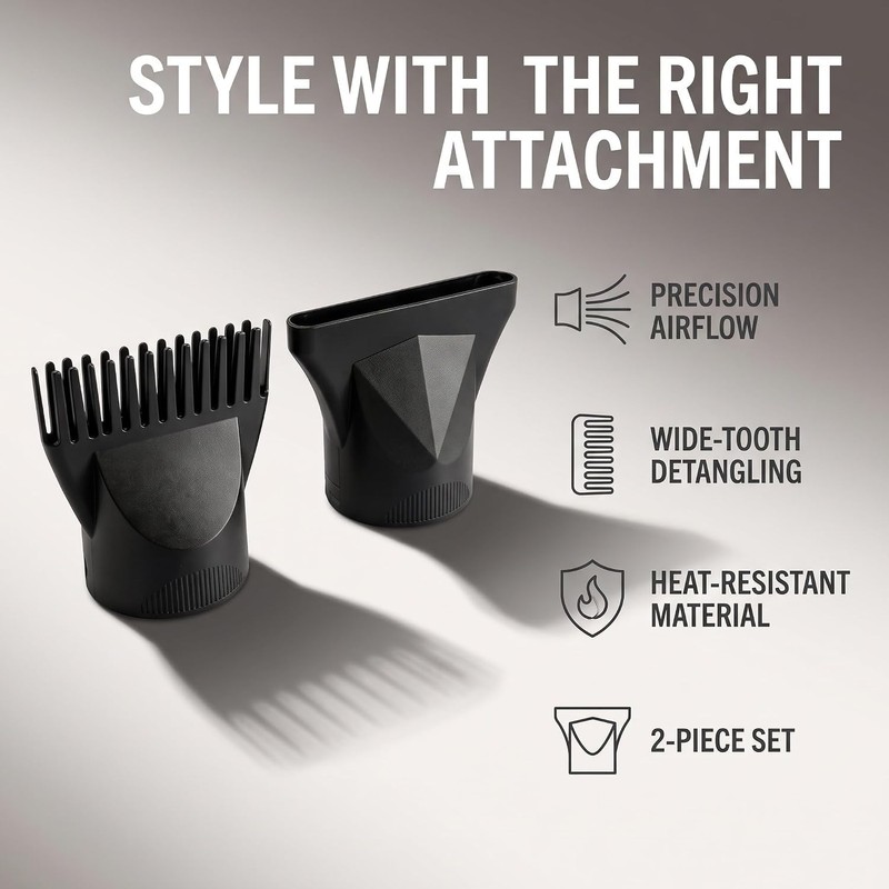 4 Pcs Universal Hair Dryer Nozzle Concentrator Attachment & Comb