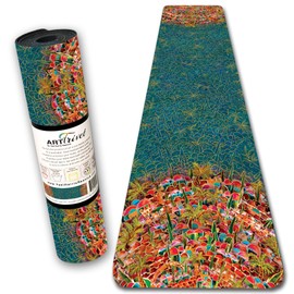 Splitting of The Sea ArtTrivet Heat-Resistant Passover Pesach Table Runner and Trivet - Fabric top and Non-Slip Rubber Base (16"x40")