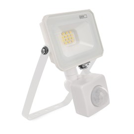 EMOS SIMPO LED Spotlight 10 W with Motion Sensor Super Bright 1000 lm IP44 Waterproof Floodlight for Wet Room or Outdoor Use Neutral White 4000 K Service Life 15000 Pieces 15 cm Connection Cable White