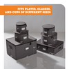 storageLAB China Storage Containers, Hard Shell Case with Felt Dividers