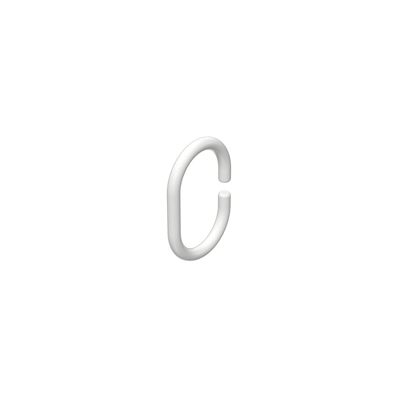 Interdeco Talent – Luina Curtain Rings White Plastic Oval Open