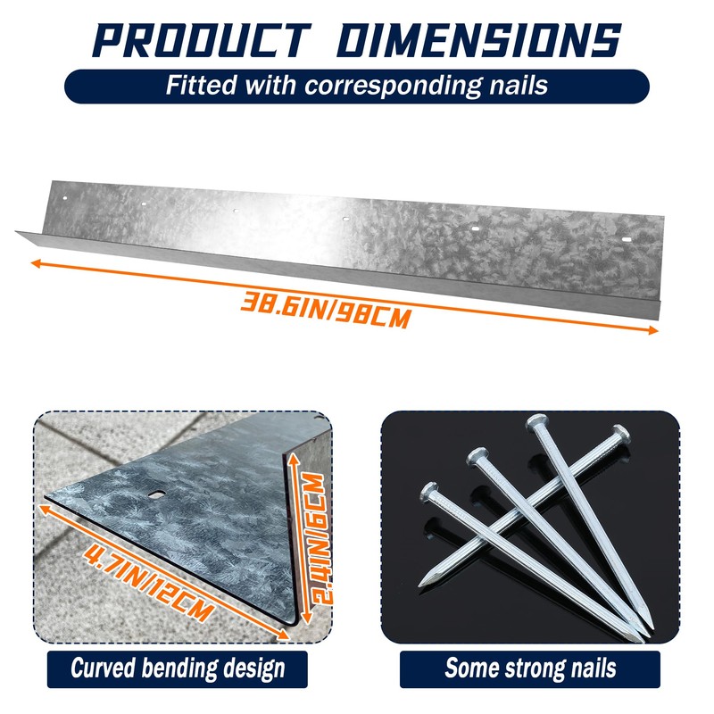 3PCS Rain Diverter 3.28ft Roof Rain Diverter for Shingles Roofing