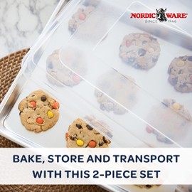 Nordic Ware Natural Aluminum Commercial Baker's Half Sheet with Lid