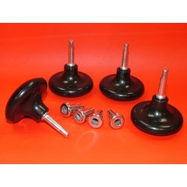 Set Of 4 Black Sofa/Chair Glides