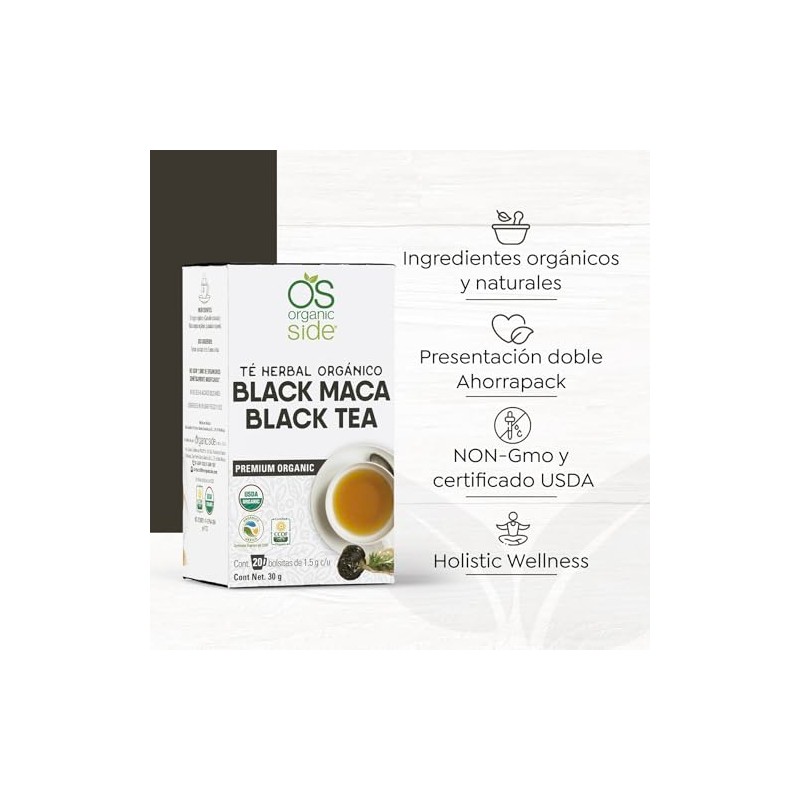 Organic Side - 2Pack Té Orgánico Black Maca - 2