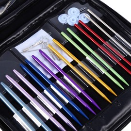 Knit pro Punch Needle kit 21×20×2 Set Interchangeable 13 Sizes Circular Knitting Needle kit 3.0mm 10mm with case