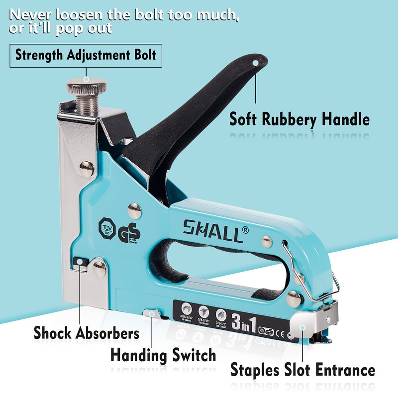 SHALL Staple Gun Heavy Duty, 3-in-1 Upholstery Staple Gun Kit