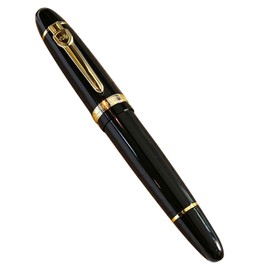 JH159 Rollerball and Ballpoint Pens (Black+Gold Clip)