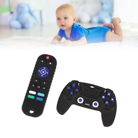 Mordedera Para Bebe, 2 Colorido Control Remoto Educativo Juguetes Sensoriales Para Masticar Silicona de Grado Alimenticio apto para bebés mayores de 6 meses para viajes