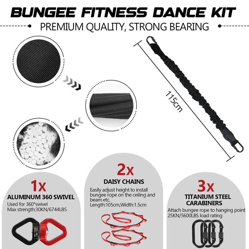 Heavy Duty Bungee Fitness Set – Professional 4D Bungee Resistance