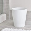 InterDesign iDesign Franklin Compact Round White Trash Can for Home