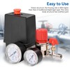 Air Compressor Pressure Valve Switch, 2-G1/4 Connector 0.05-1.2Mpa Air Compressor