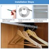 uxcell Closet Rod Bracket, 4Pcs Stainless Steel Flange Closet Holder,