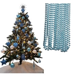 UKDeals Direct UKDD® 10m Long Christmas Bead Chain - Christmas Shiny Bead Garlands - Christmas tree Decorations (ICE)
