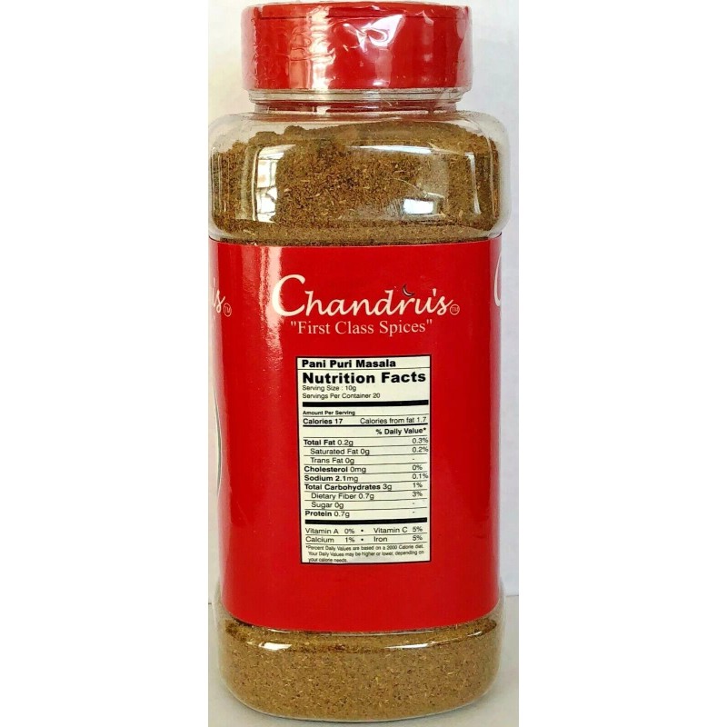 Chandru's Pani Puri Masala 200g Jar + Pav Bhaji Masala