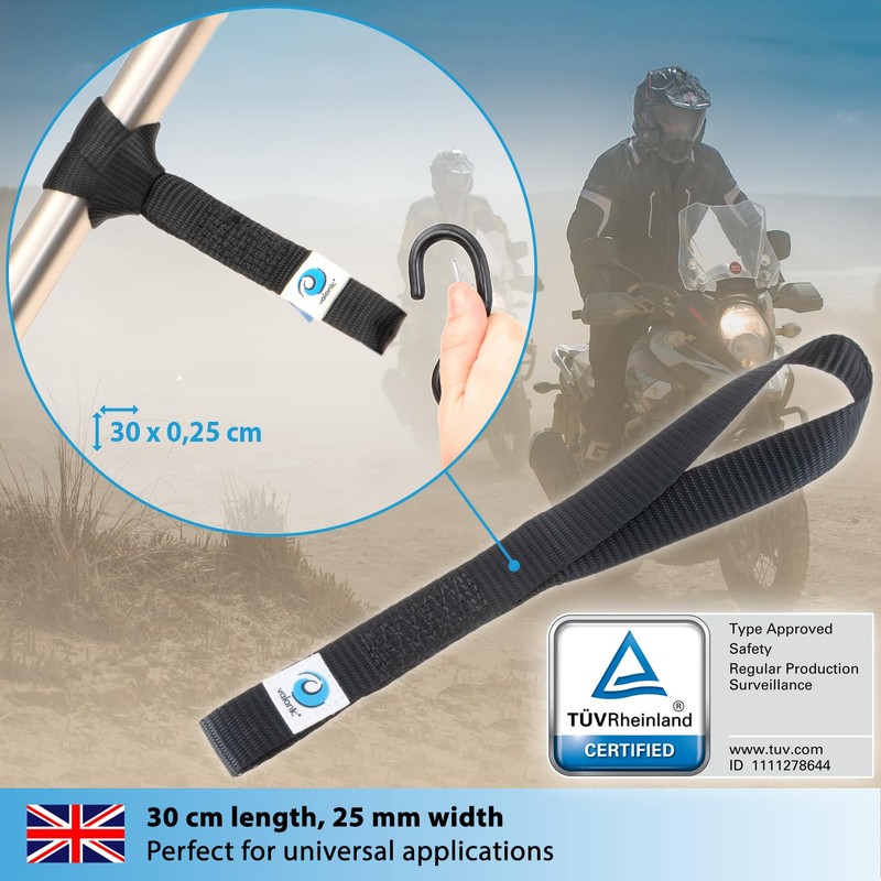 valonic FALCON - 4x soft loop tie down straps, 30cm,