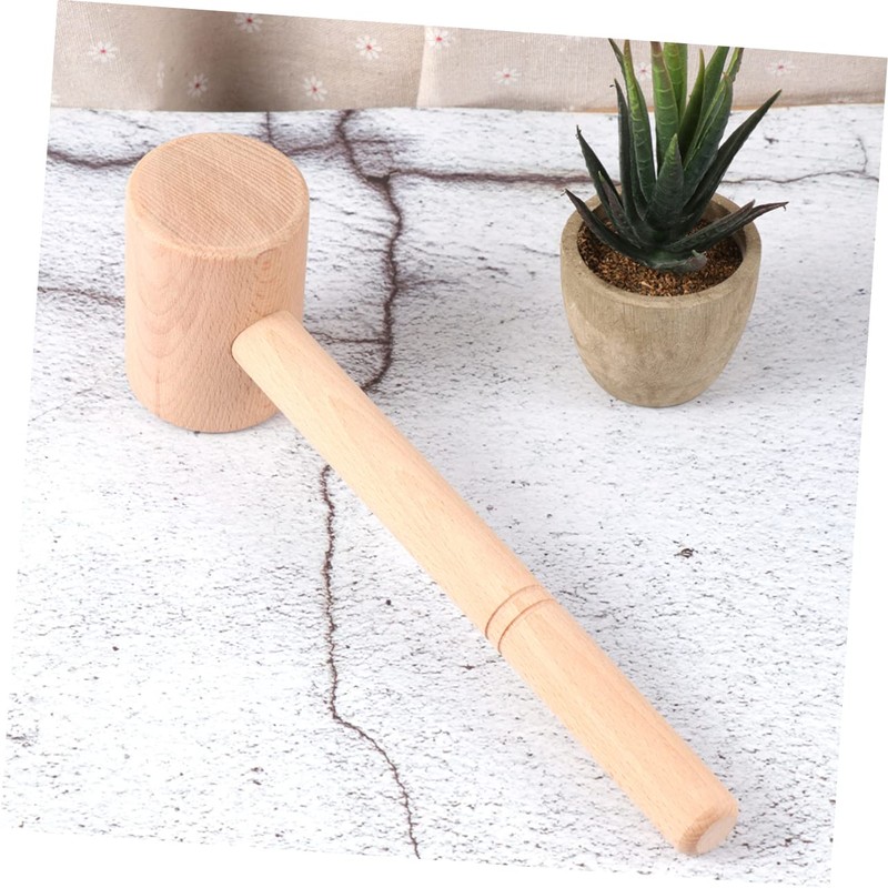 TOVINANNA Solid Wood Carving Hammer Crab Mallets Wood Hammer Food