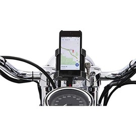 Ciro 50212 Handlebar Mount Smartphone/GPS Holder With Charger (Chrome Handlebar Mount Smartphone/Gps Holder With Charger, Includes 7/8" And 1" Handlebar Mount)