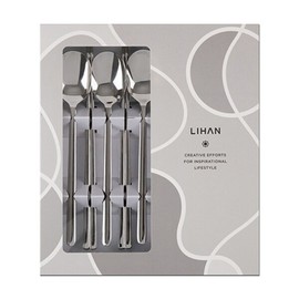 Rihan 대구백화점 한국도자기리한 비다 스텐 수저 5벌 5인세트 (유광) Daegu Department Store Korean Ceramics Rihan Vida Stainless Steel Spoon and Chopstick Set for 5 People (Glossy)
