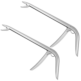 Fxvhojq 2Pcs Fishing Hook Remover Stainless Steel Fish Hook Remover Tool Heavy Duty Fishing Extractor Freshwater and Saltwater Hooker Tool Multipurpose Dehooker Tool for Catfish Carp(silver)