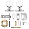 Kobelle Passage Round Ball Crystal Door Knobs Polished Chrome Round