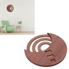 Wooden Disc Calendar Dark Brown Rotatable Disc Natural Wood Vintage