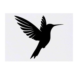 'Hummingbird Silhouette' Temporary Tattoo - Water Resistant, Skin-Safe, Non-Toxic Transfer (TO00083475)