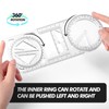 Zonon 2 Pack 6 Inch Protractor, Multifunctional Drawing Ruler Rotatable