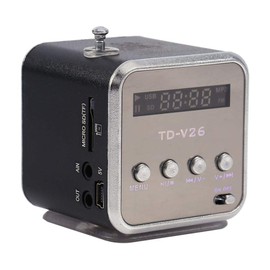 Zerone Digital Speaker Mini Speaker Music Player FM Radio Stereo MP3 MP4 Music Player PC Fashion Support TF Card USB Disk FM (Black)