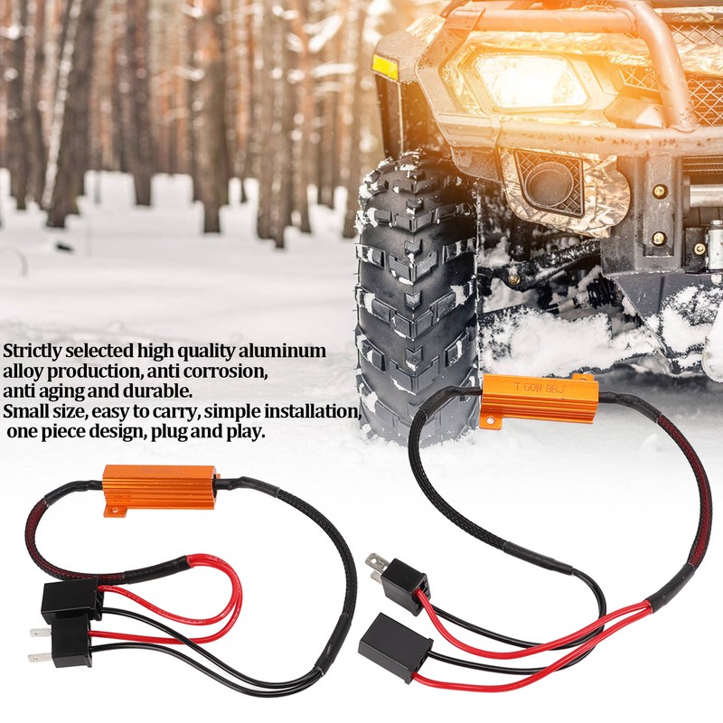 LED Decoder H7 Aluminum Housing Single Resistance Wire LED Headlight
