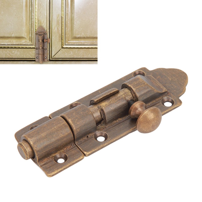 Barrel Bolt Buckle Rust Proof High Hardness Brass Antique Sliding